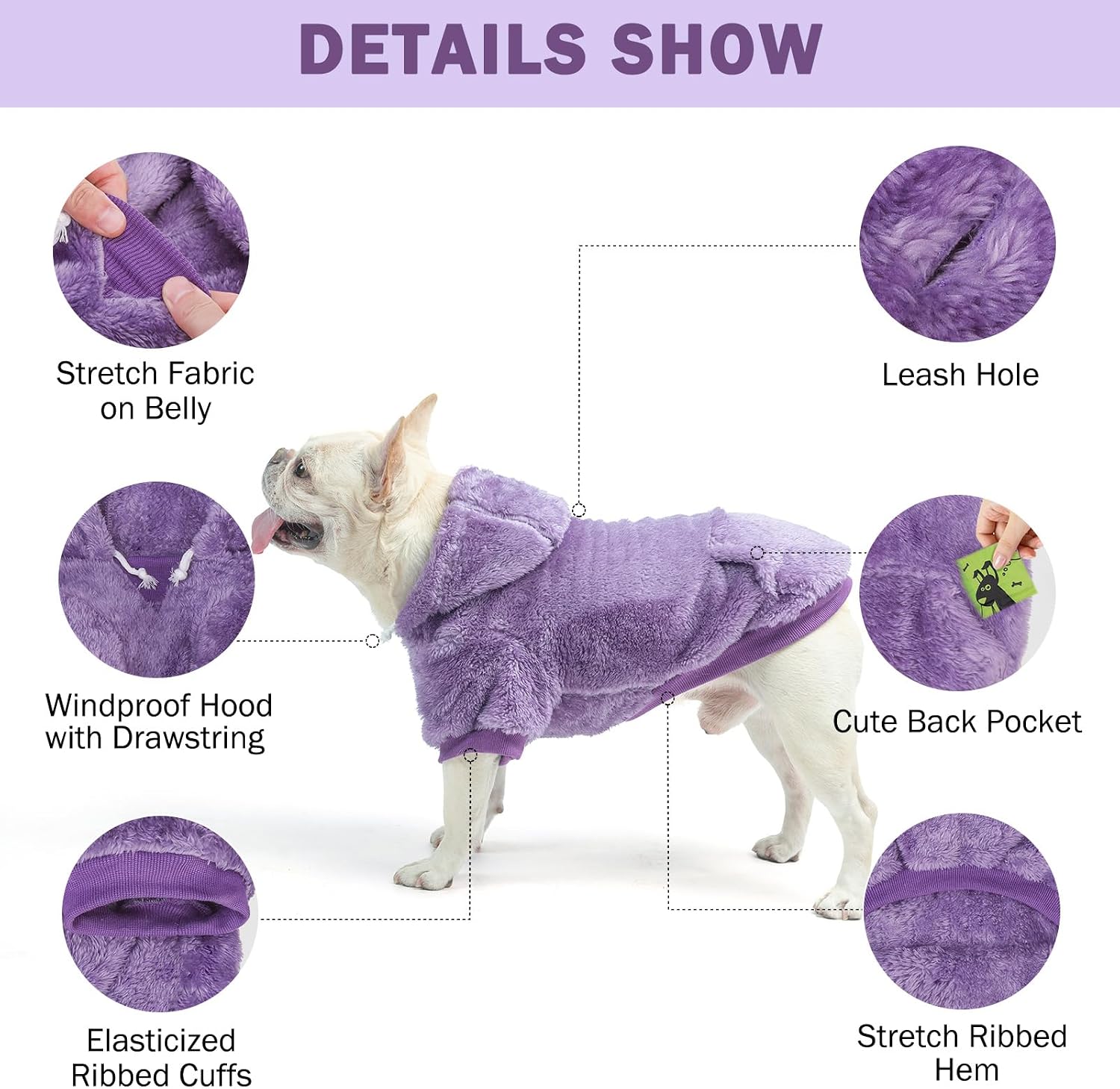 Detalle 2 de SCENEREAL Dog Hoodie, Size S