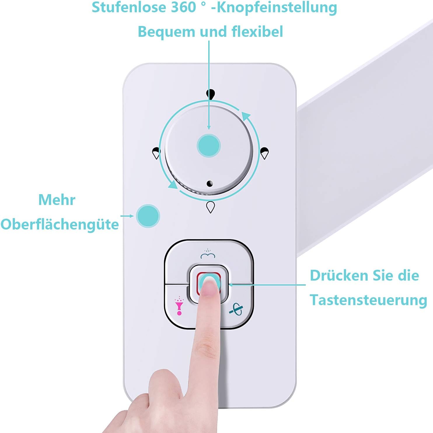 Thumbnail 6 de SAMODRA Pulvérisateur de bidet non électrique avec double buses rétractables autonettoyantes