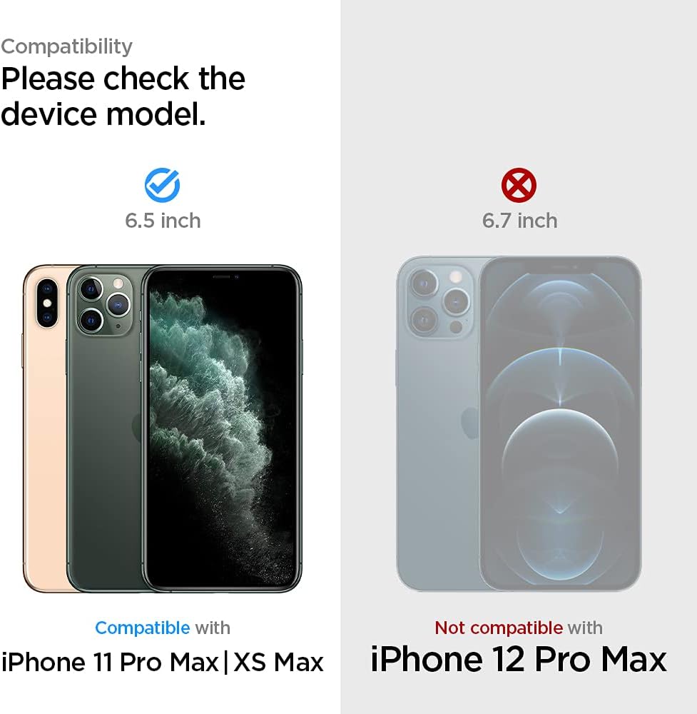 Detalle de Spigen Glas.tR EZ Fit in vetro temperato per iPhone 11 Pro Max e iPhone XS Max (2 pezzi) con durezza 9H
