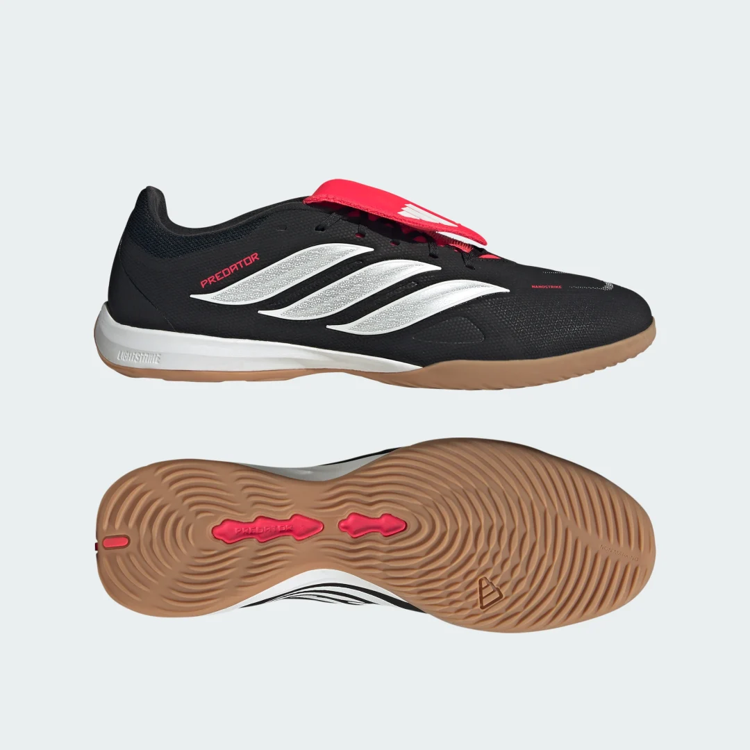 Adidas Predator League Indoor: zapatilla de fútbol con lengüeta plegable, diseñada para pistas indoor