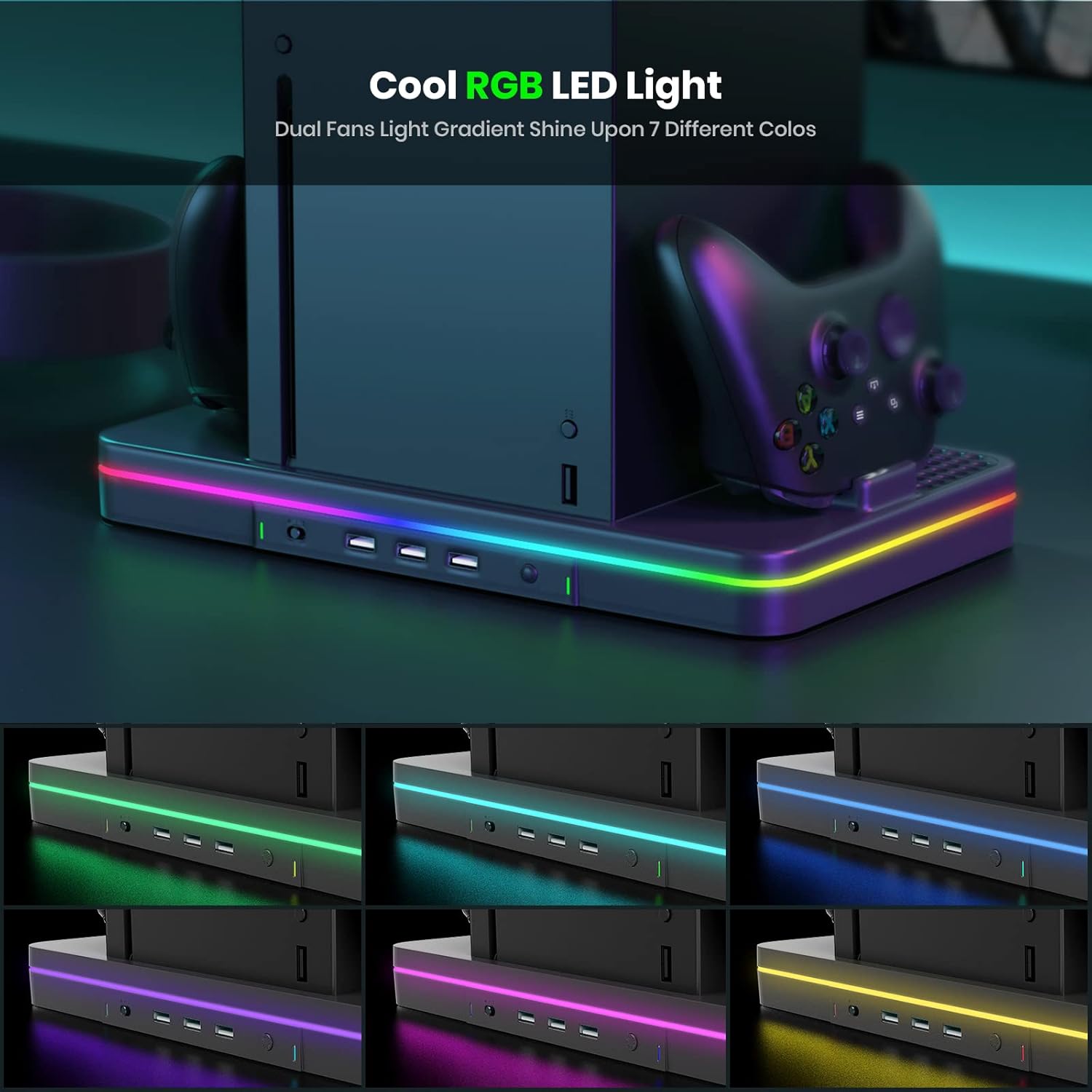 Thumbnail 4 de CODOGOY Charging Stand with Cooling Fan for Xbox Series X|S and Controllers (Vertical Dock)