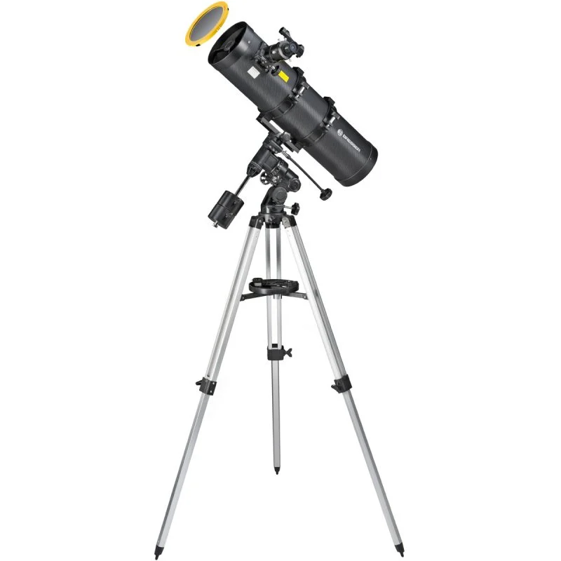 Bresser Pollux Telescopio Reflector 150/750 EQ3 con filtro solar y adaptador para móvil