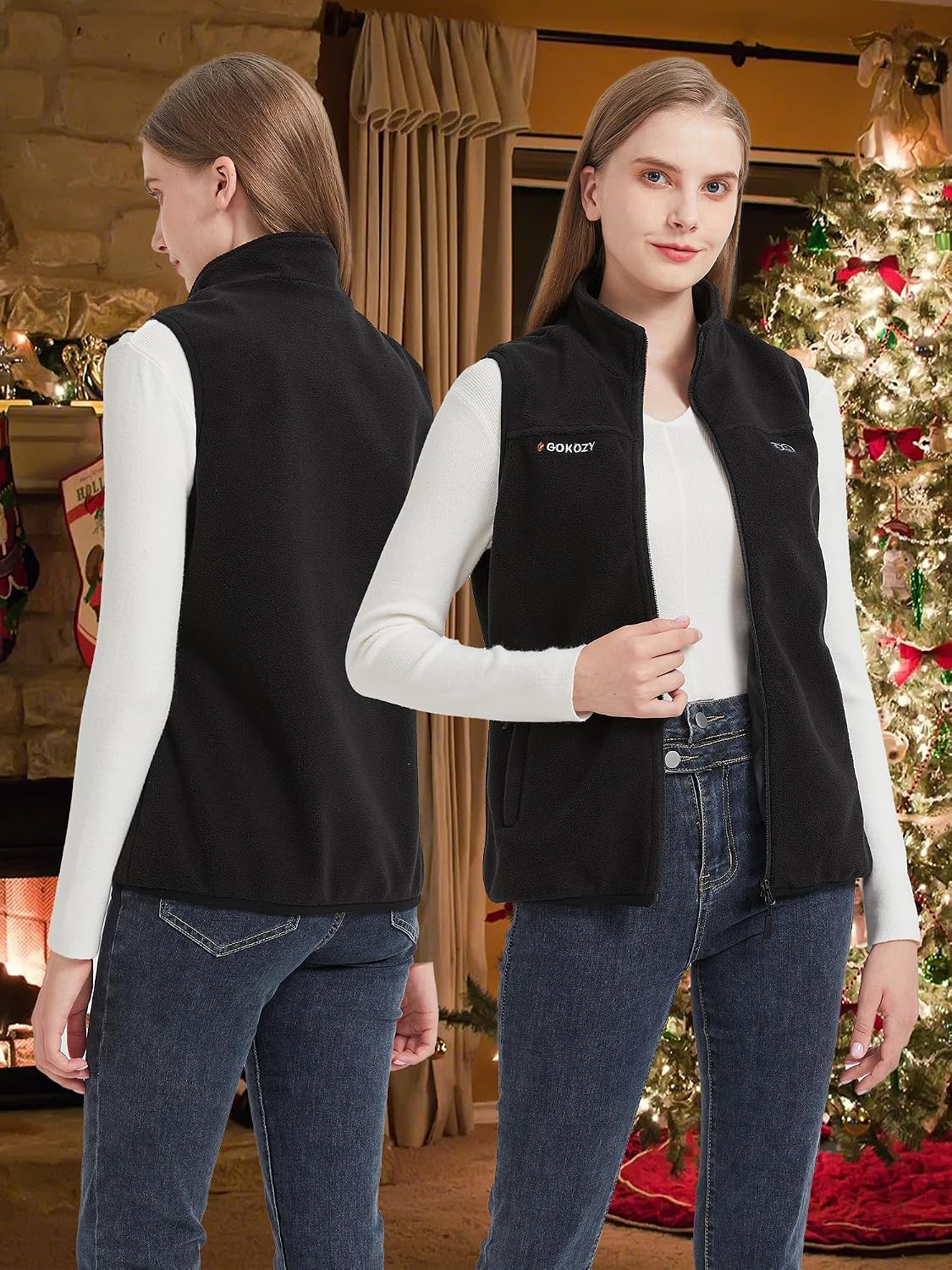 Thumbnail 5 de Gokozy Heated Vest for Women, Sherpa Fleece with Included Battery Pack