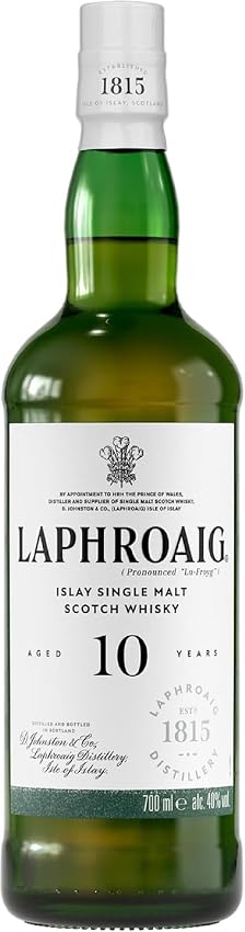 Detalle 2 de Laphroaig 10 años Whisky Escocés Islay 🥃 750ml