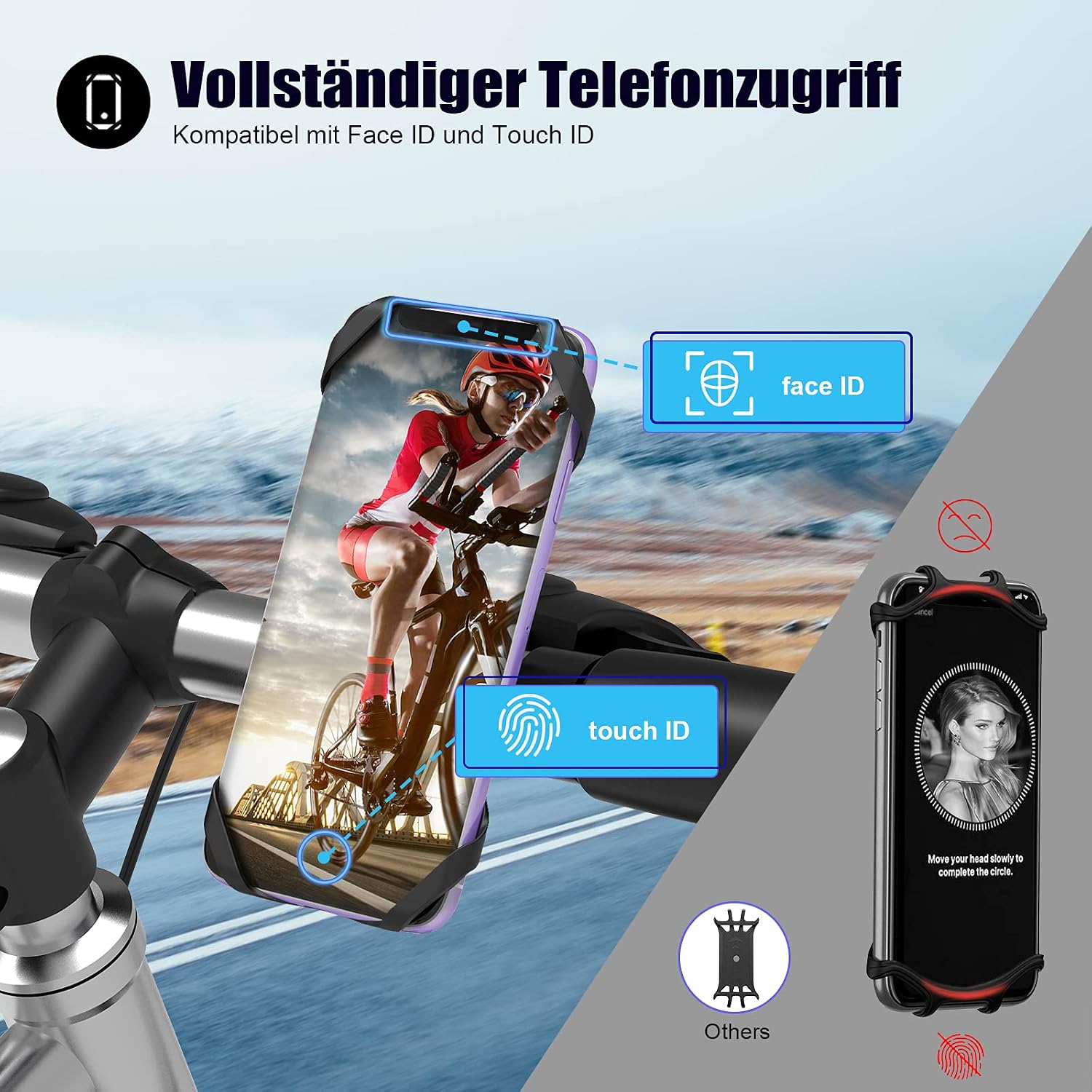 Detalle de Deerfun Universal Handyhalterung Fahrrad 360°