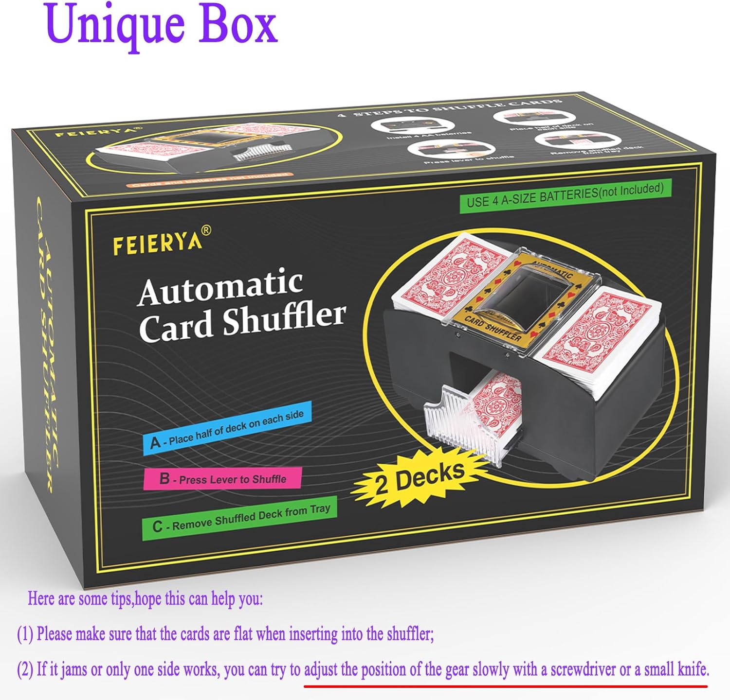 Thumbnail 4 de FEIERYA Automatic Card Shuffler 2-deck 🎴