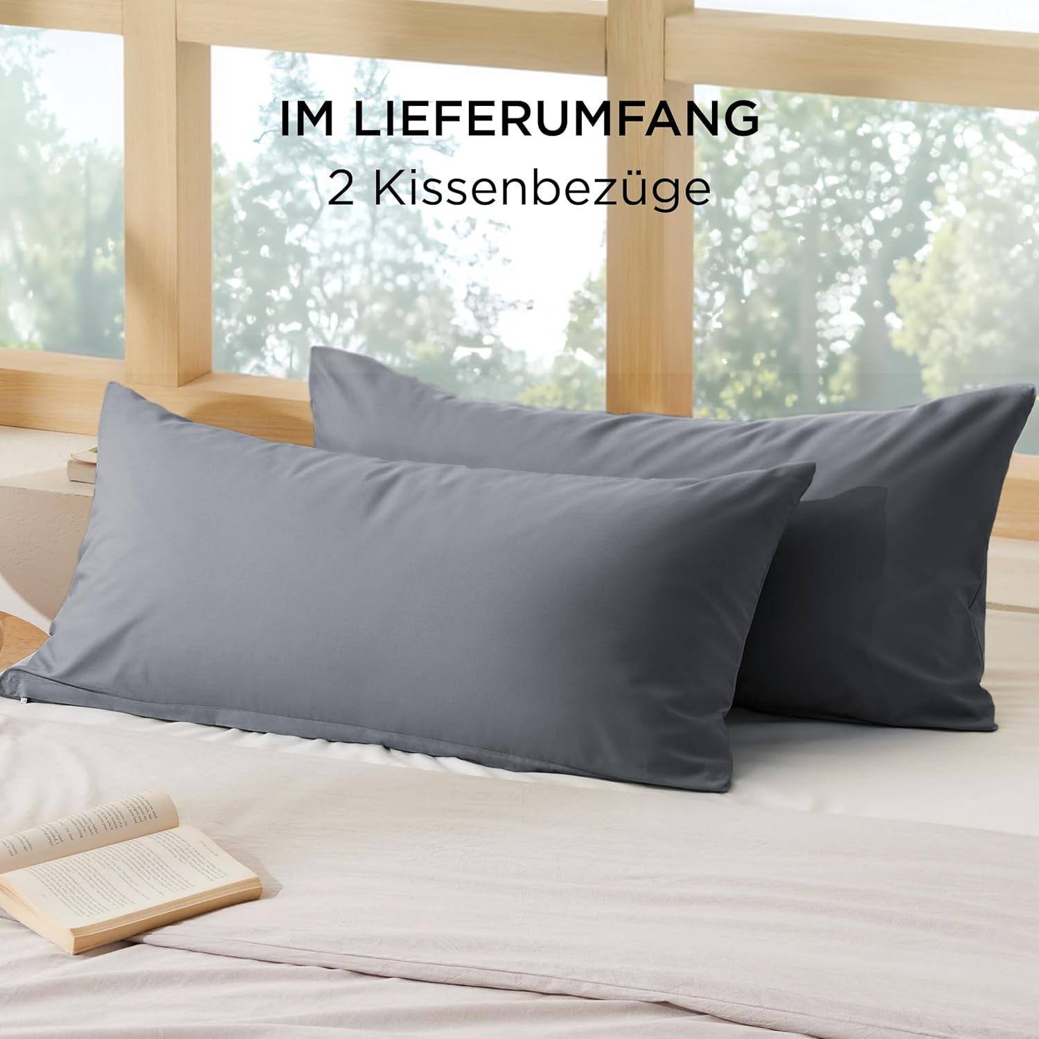 Thumbnail 5 de BEDSURE Kissenbezug 40 x 80 2er Set 📏