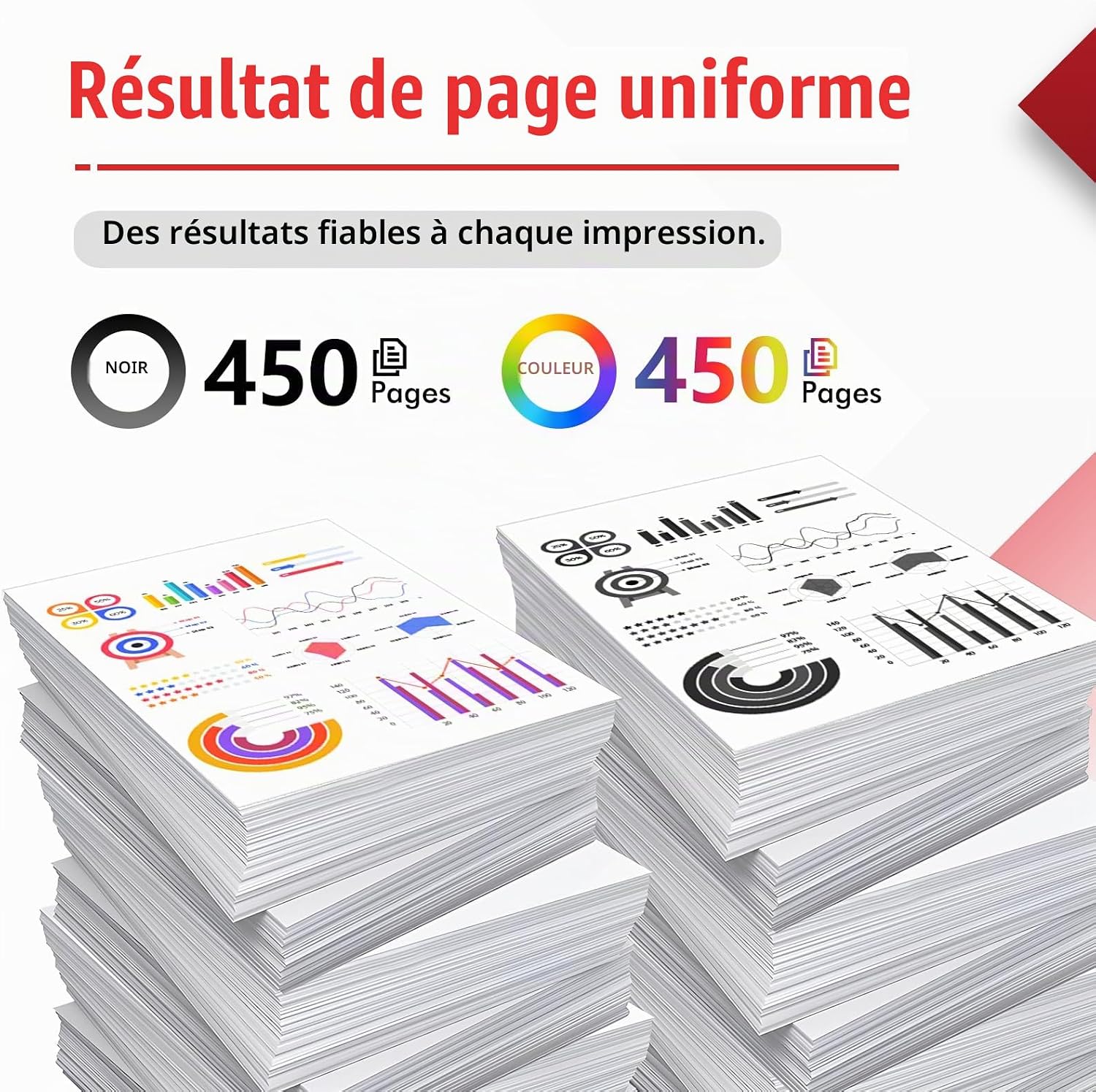 Detalle de Cartouche INFITONER Canon 575/576 XL (Noir et Tri-Couleur) — Compatible TS3551i, TR4755i, TS3750i