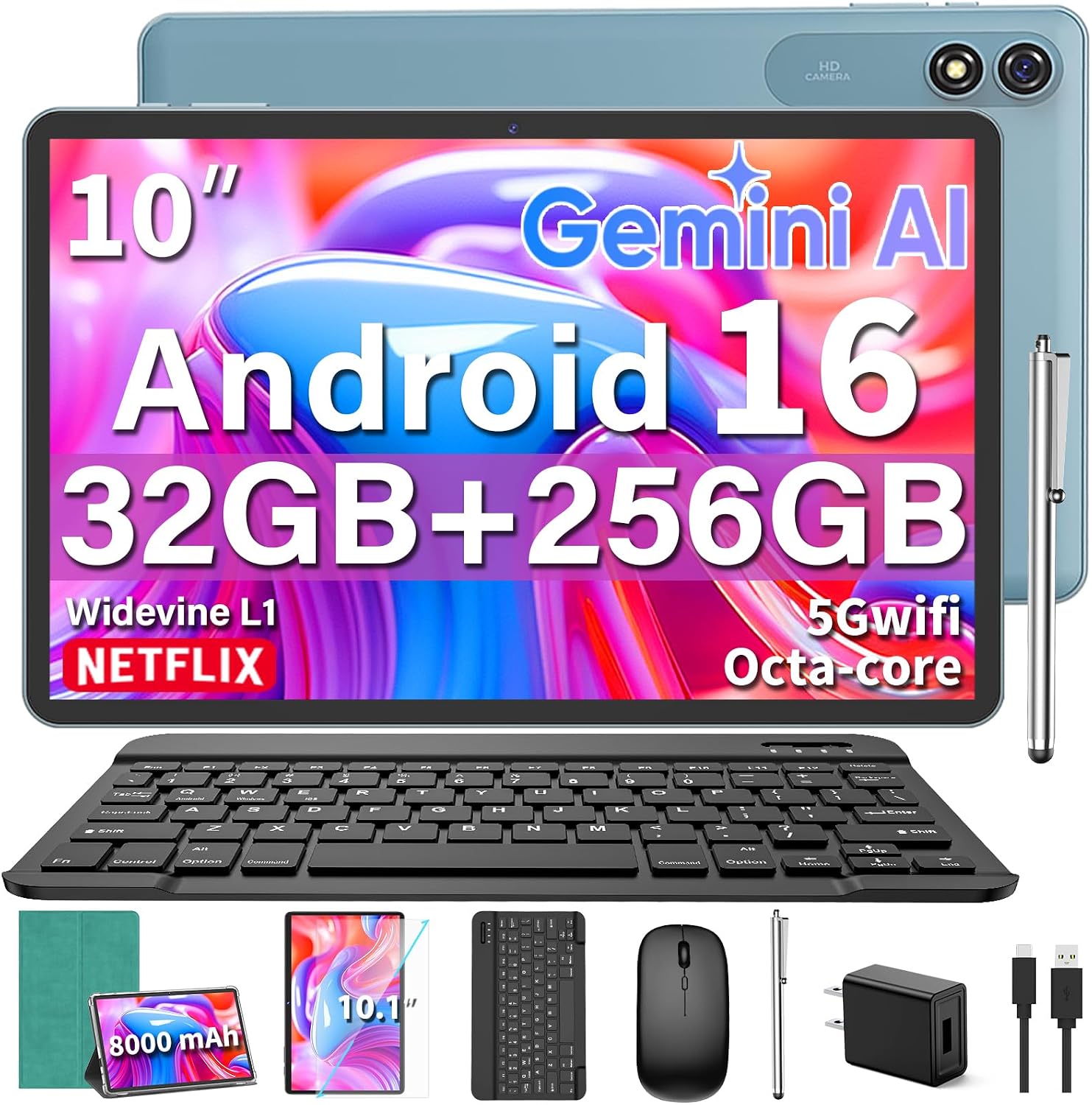 Detalle de YLEEBG Android tablet, 10-inch display