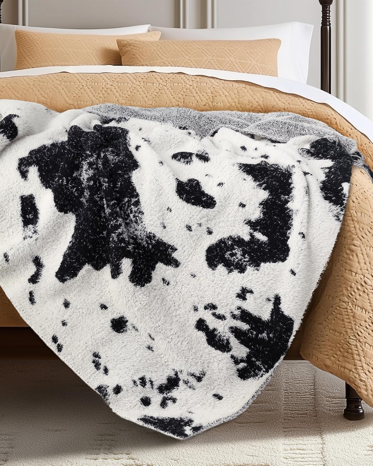 Thumbnail 5 de blunique Cow Throw Blanket 60x80 Inches 🧣
