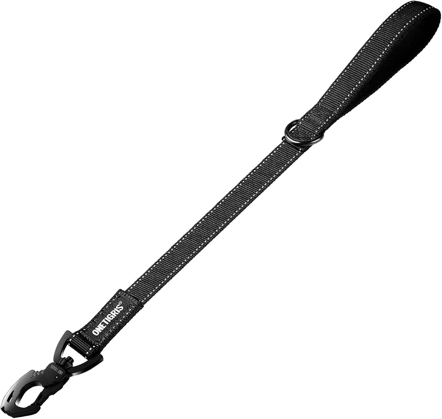 Thumbnail 6 de OneTigris Bolt Laisse Courte pour Chien 30 cm avec Clip Métallique et Rembourrage — Nylon Réfléchissant