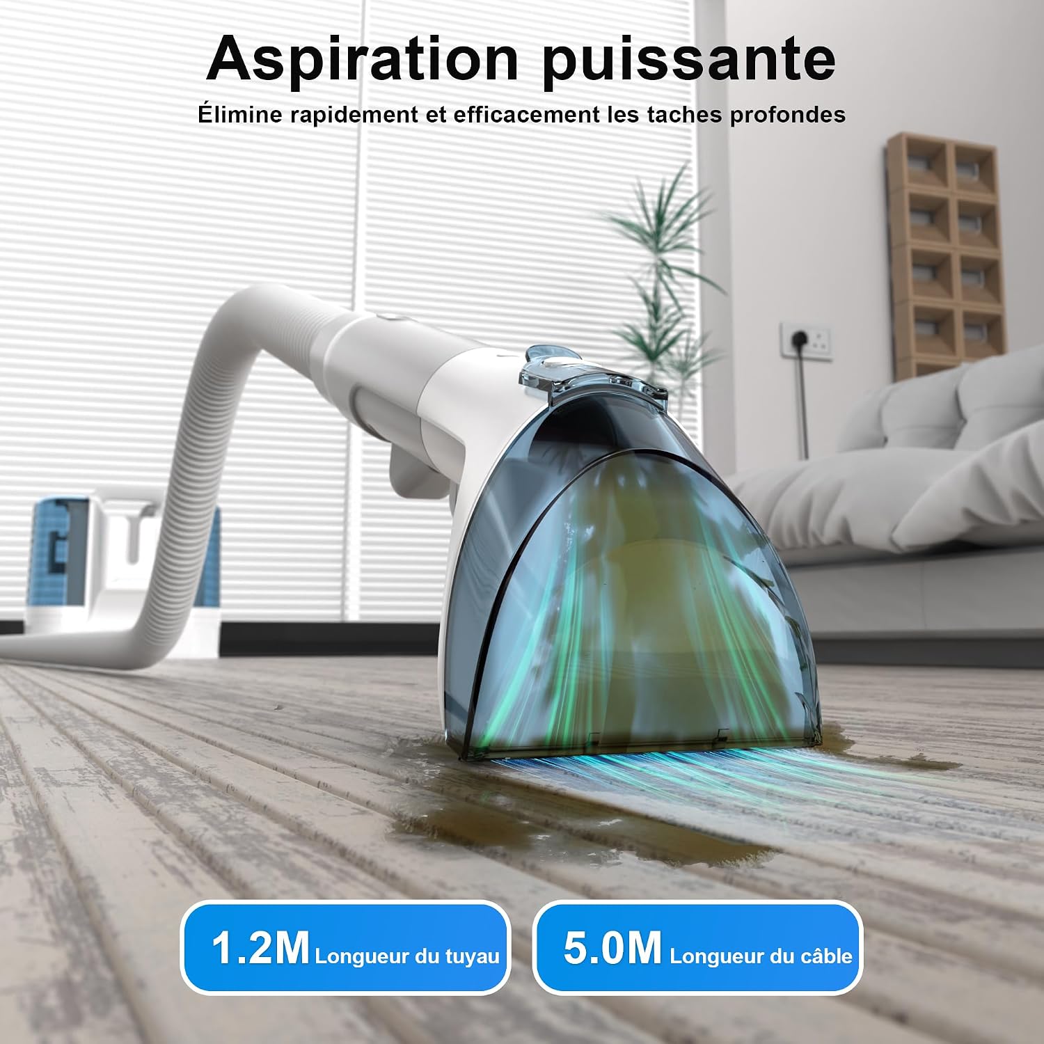 Detalle de Rivenara Shampouineuse Nettoyeur Canapé Tissu 450W — Injecteur Extracteur pour Voiture et Tapis