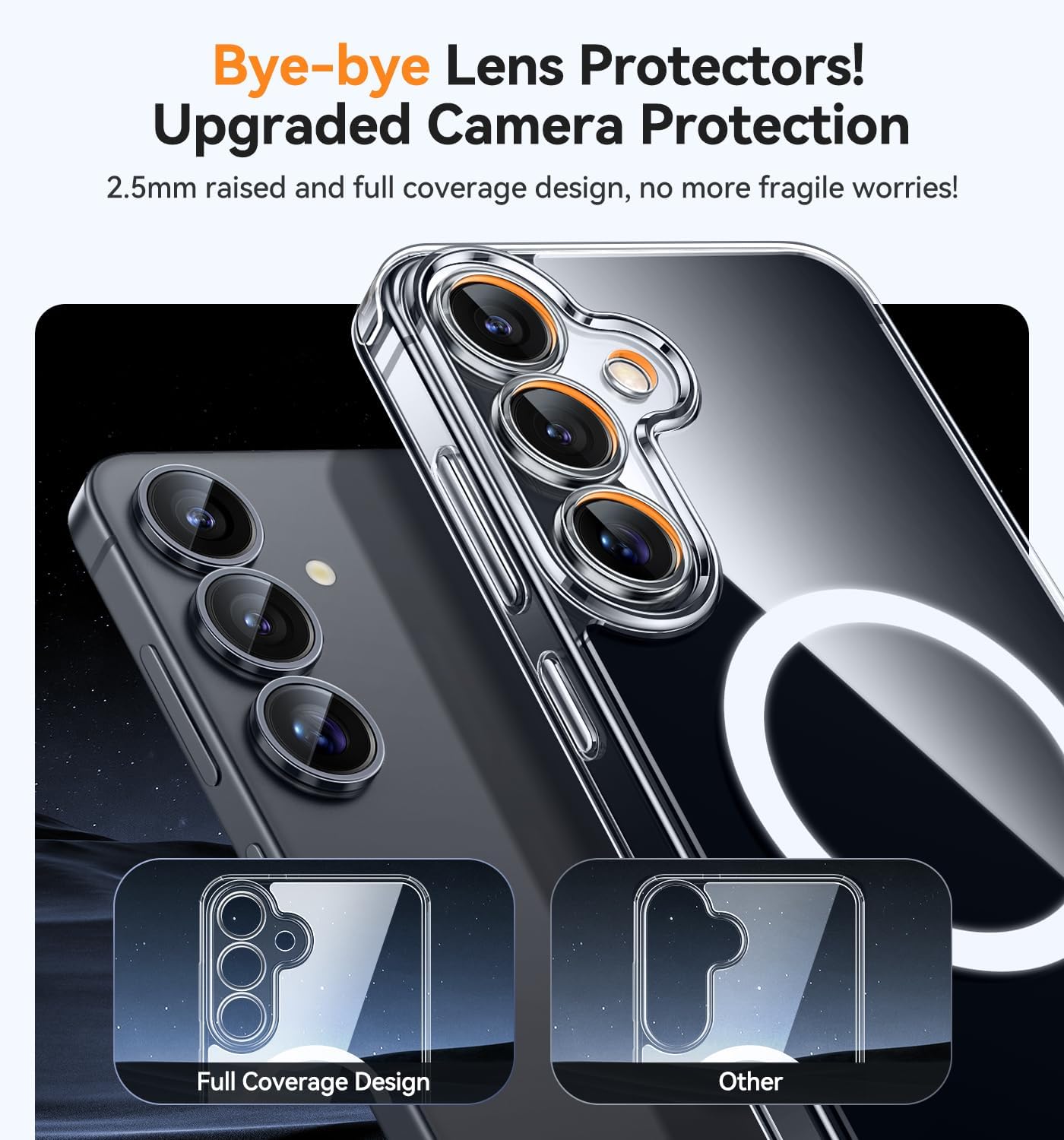 Thumbnail 4 de CANSHN Coque Magnétique pour Samsung Galaxy S25 – Transparente et robustement protégée