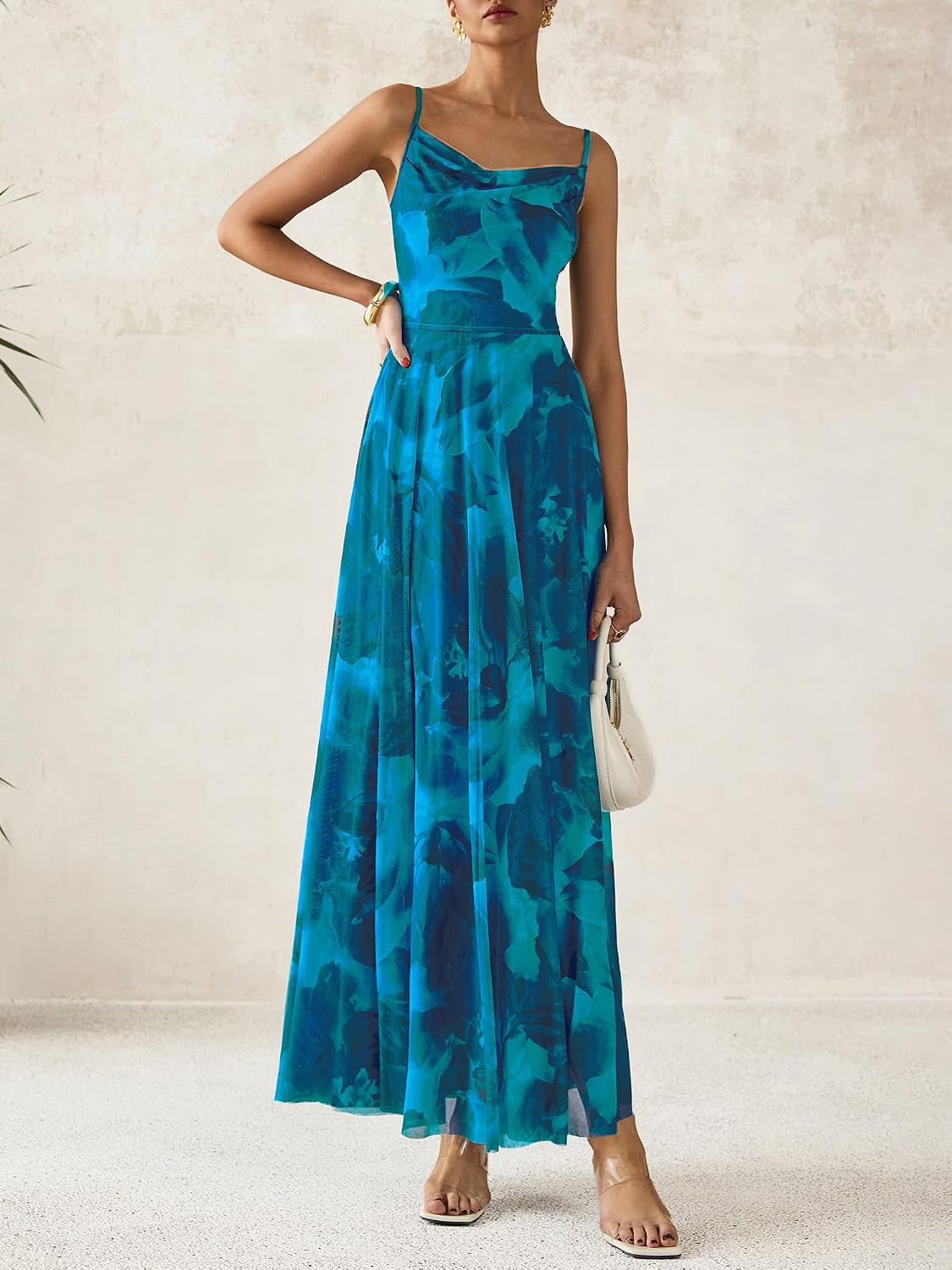 Detalle 2 de BTFBM Summer Floral Maxi Dress: Elegant Boho Beachwear for Warm‑Weather Moments