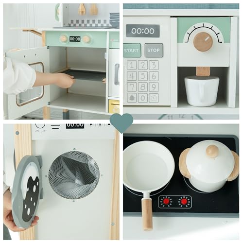 Thumbnail 4 de mamabrum Cocina de Juguete de Madera Montessori: cocinita evolutiva con luces, sonidos y accesorios educativos