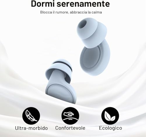 Thumbnail 3 de IDE11 Tappi per orecchie 35 dB – 7 paia in silicone riutilizzabili (XS/S/M/L) per dormire, viaggiare e relax