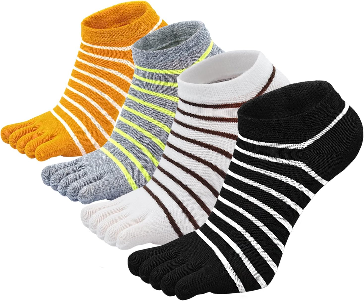 Detalle de Chaussette à doigts femme sport en coton 4 paires