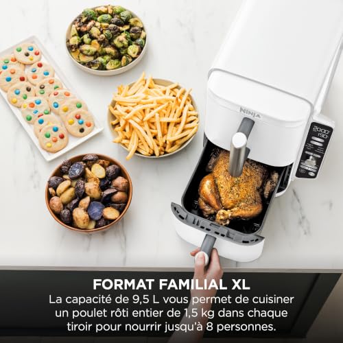 Thumbnail 4 de Ninja Double Stack XL Air Fryer: Friteuse sans huile verticale 9,5 L, blanc