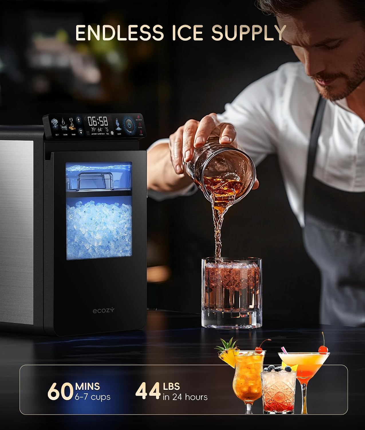 Thumbnail 5 de ecozy Nugget Ice Maker, 44 lbs/24H