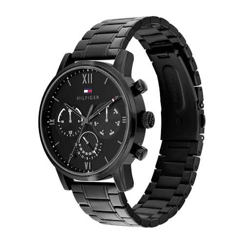 Thumbnail 1 de Tommy Hilfiger Multi Zifferblatt Quarz Uhr für Herren mit schwarzem Edelstahlarmband – 44 mm Gehäuse, 1791879