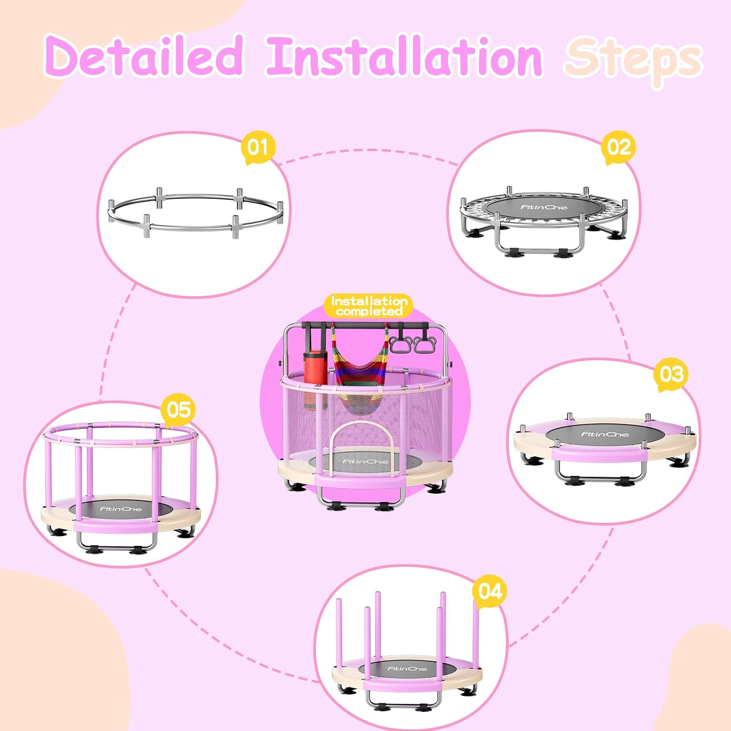 Thumbnail 2 de FitinOne 55-Inch Toddler Trampoline