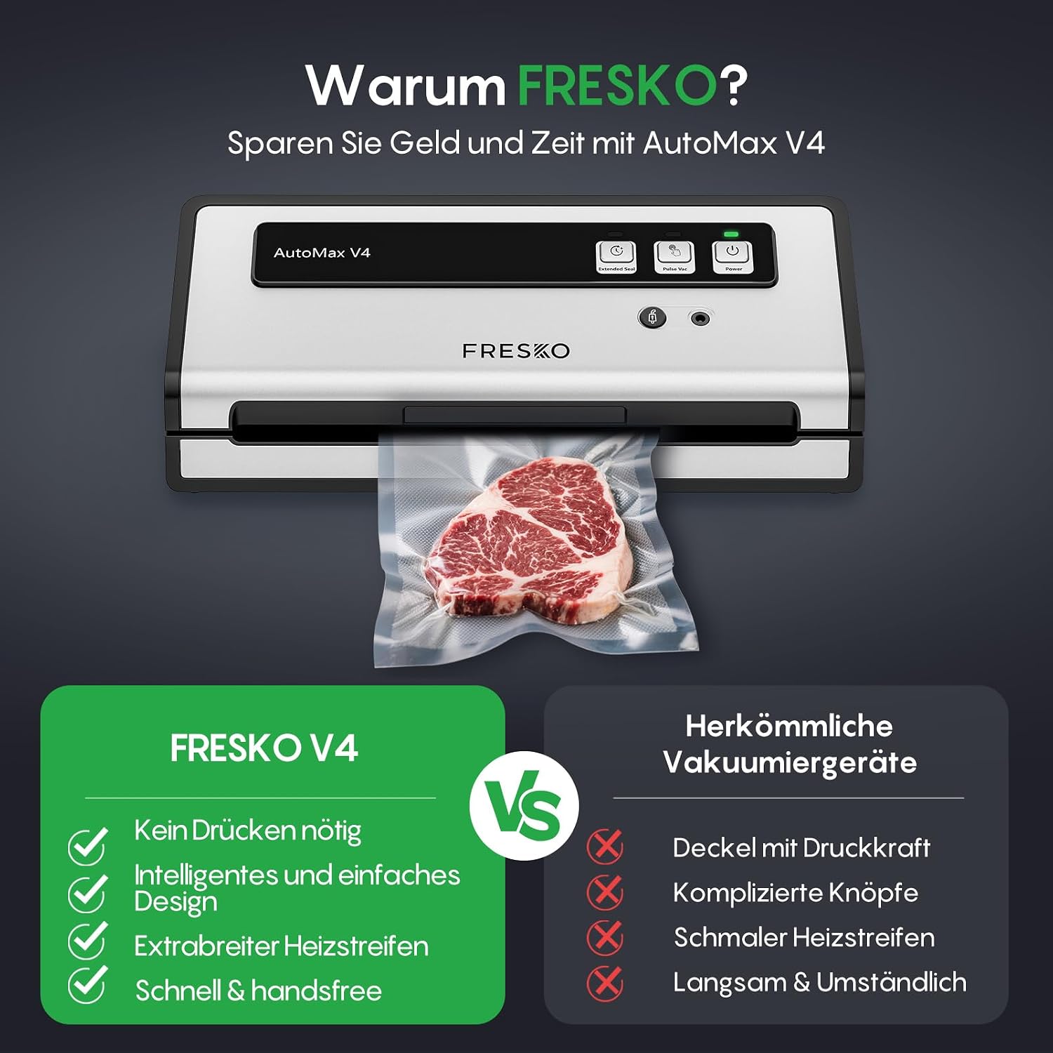 Detalle 1 de Fresko Automax V4 Vakuumierer mit 140 W