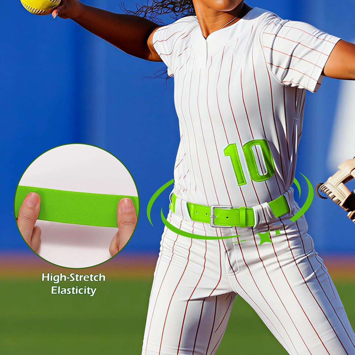 Thumbnail 5 de XZQTIVE Baseball Socks and Belt Combo Set