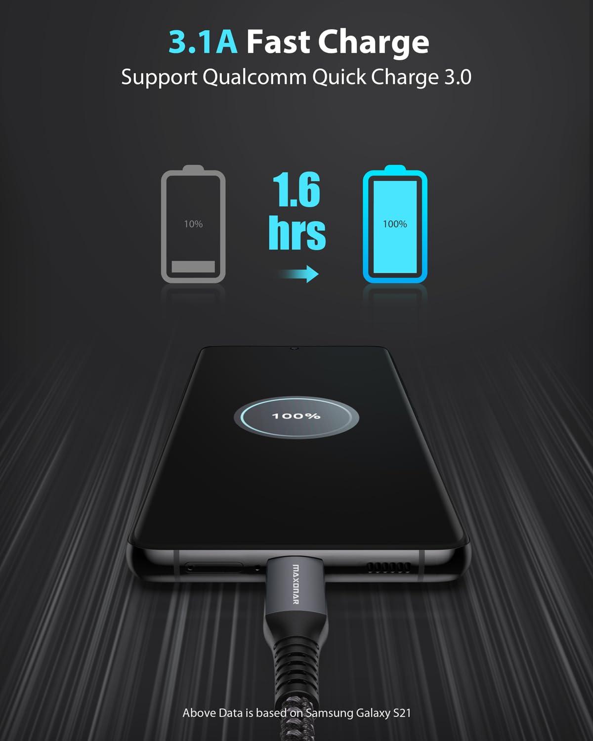 Thumbnail 4 de Maxonar USB-C Kabel 0,5 m mit 10 Gbps