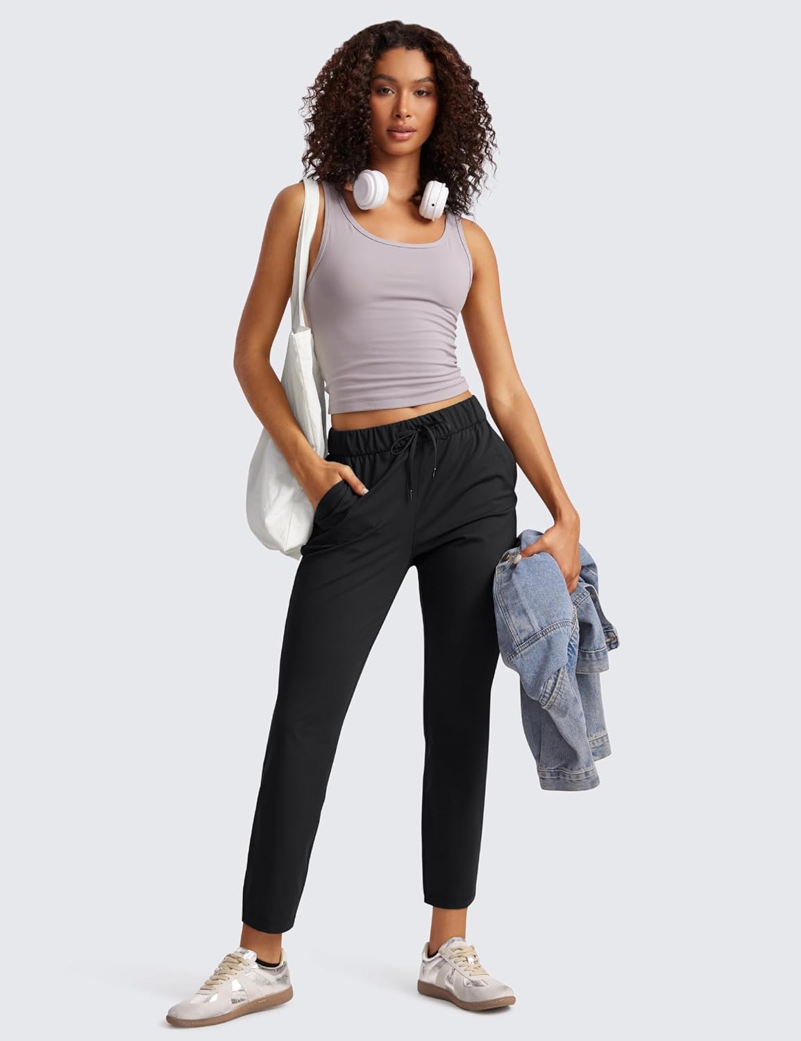 Detalle 2 de CRZ YOGA Women’s 4-Way Stretch Ankle Golf Pants (7/8 Travel & Work Trousers)