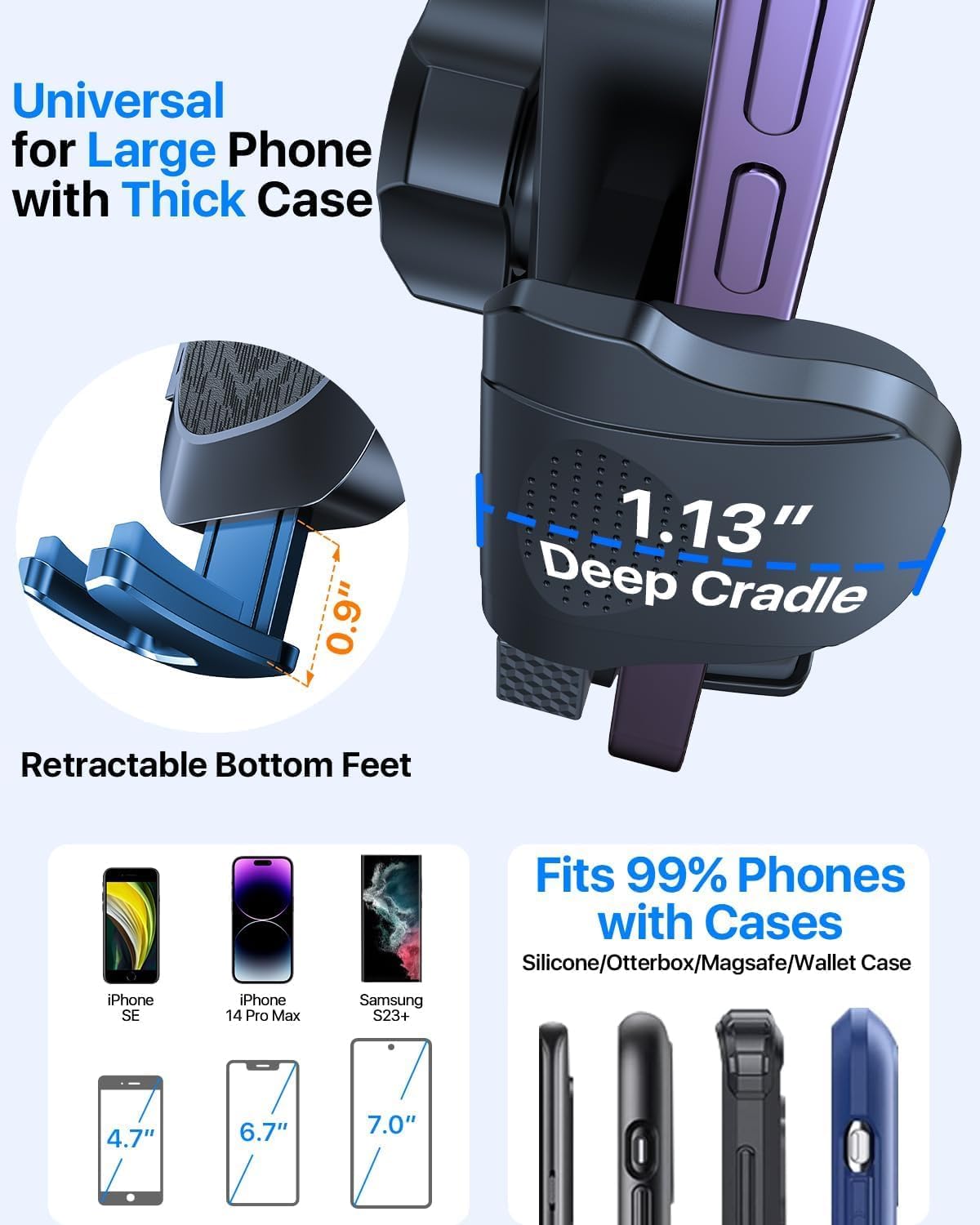 Detalle de 2026 BEST Car Phone Holder: 110+LBS Strongest Suction & 360° Rotatable Mount