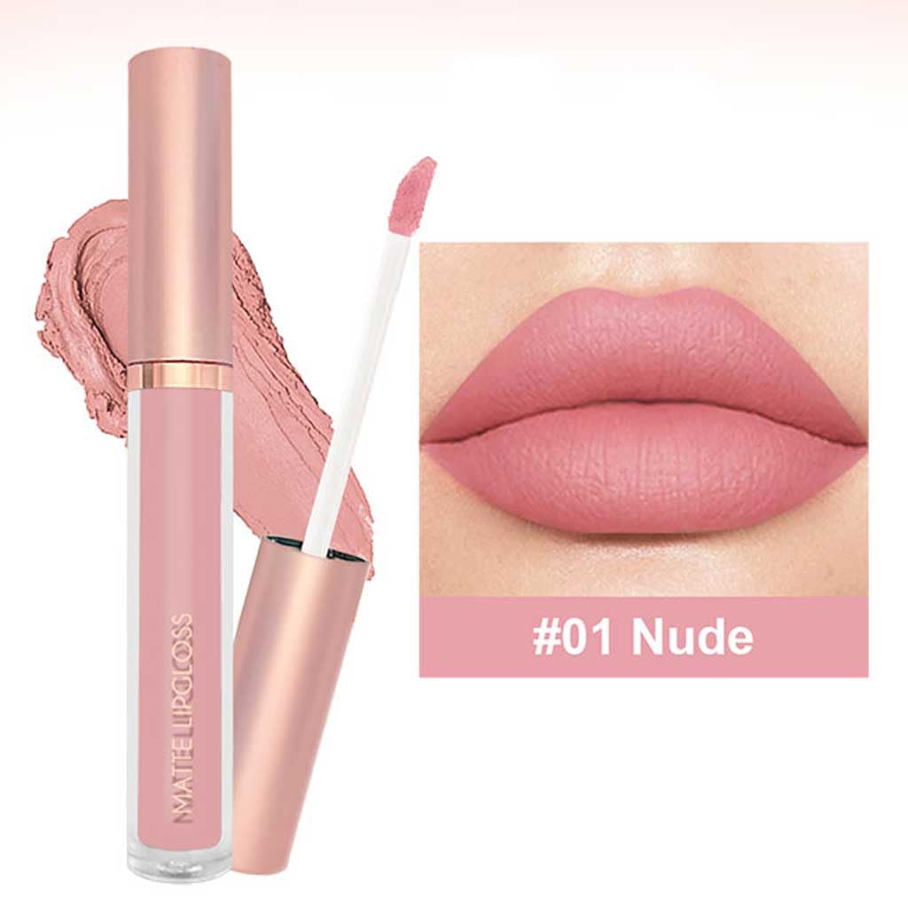 Thumbnail 2 de 3PCS Soft Romantic Nude Liquid Lipstick Set, Matte Nude, Rose & Creamy Shades