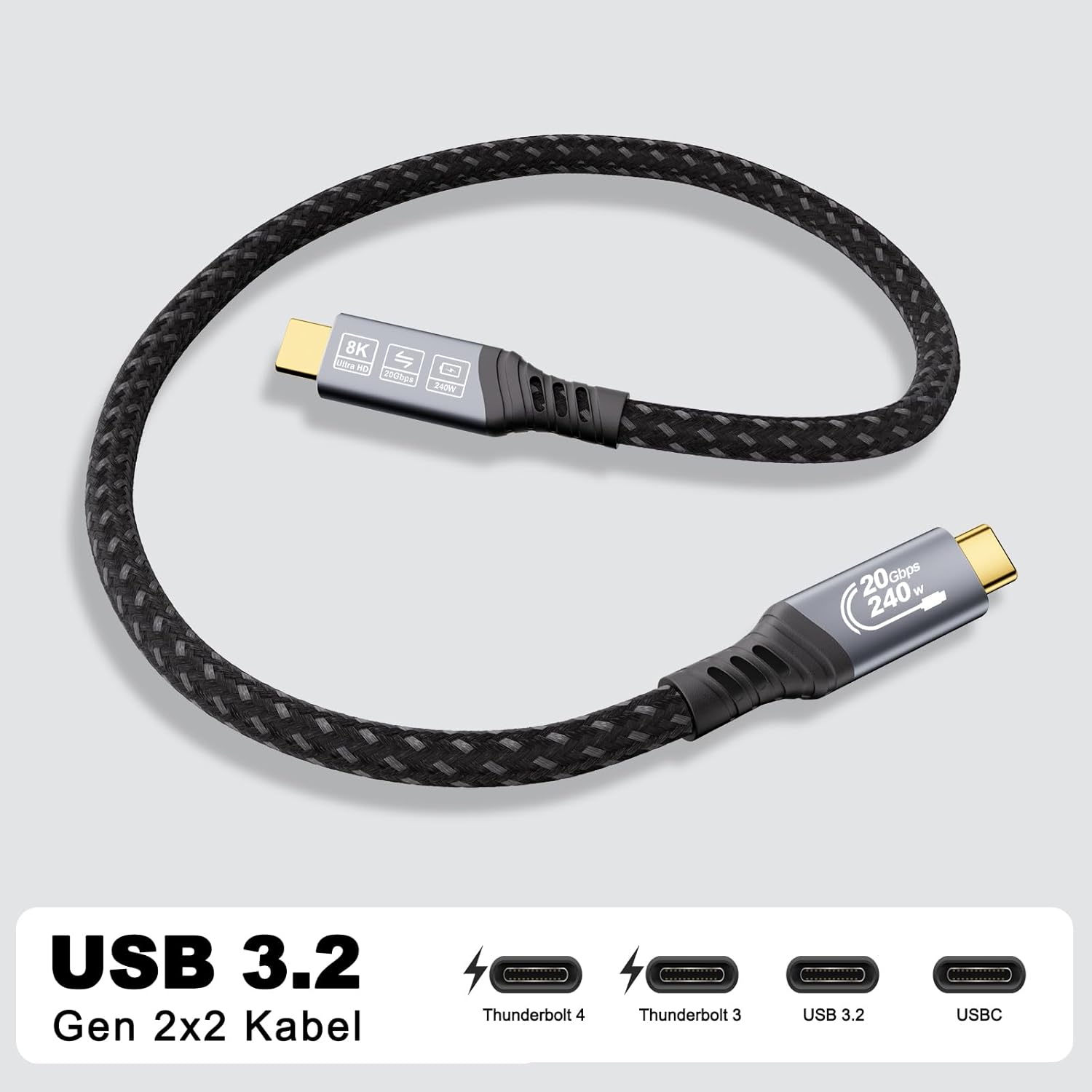 Detalle 2 de EUDOBEL USB-C Kabel 20 Gbps 0,5 m