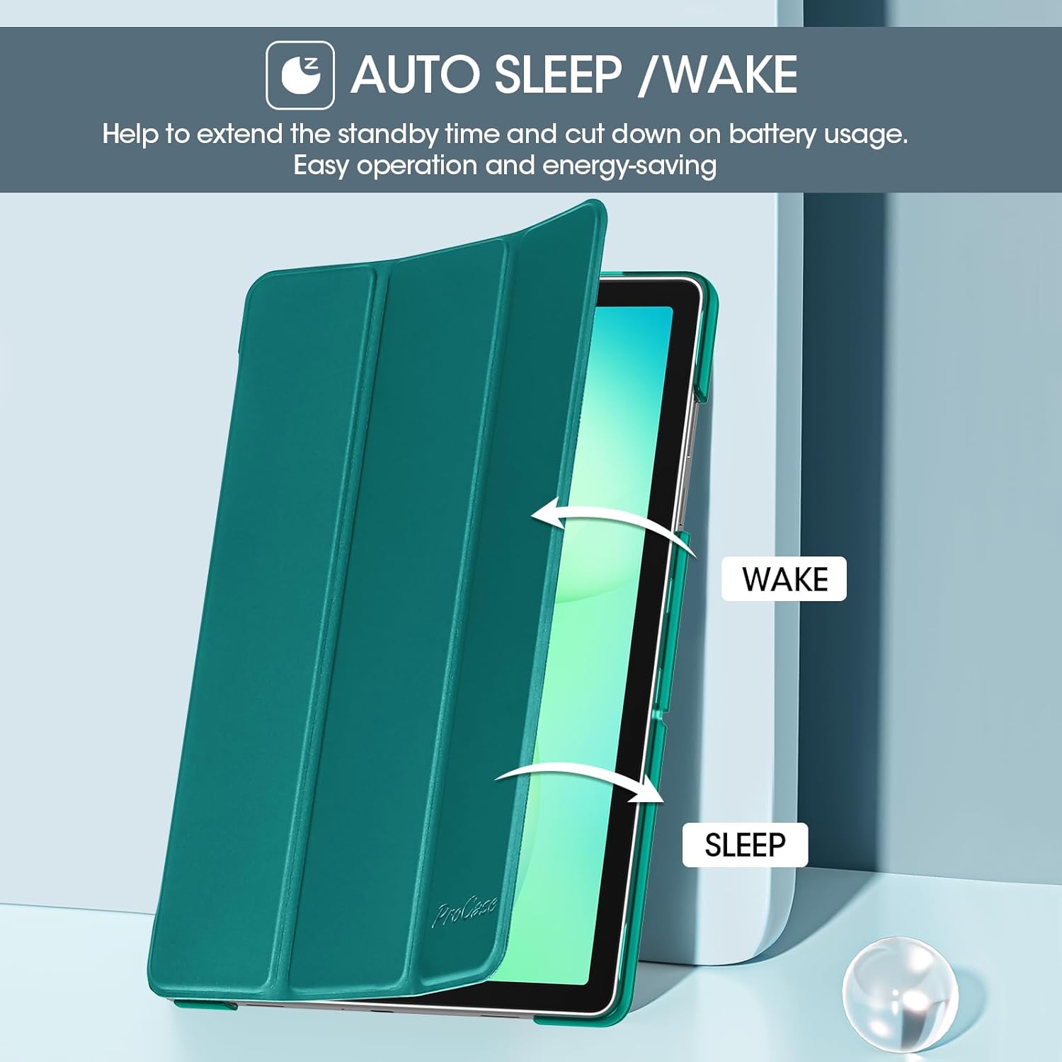 Thumbnail 3 de ProCase Dreifachschutzhülle für Samsung Galaxy Tab A11+/A9+ 11 Zoll (SM-X230/SM-X210) – Dünn, leicht, Smaragd