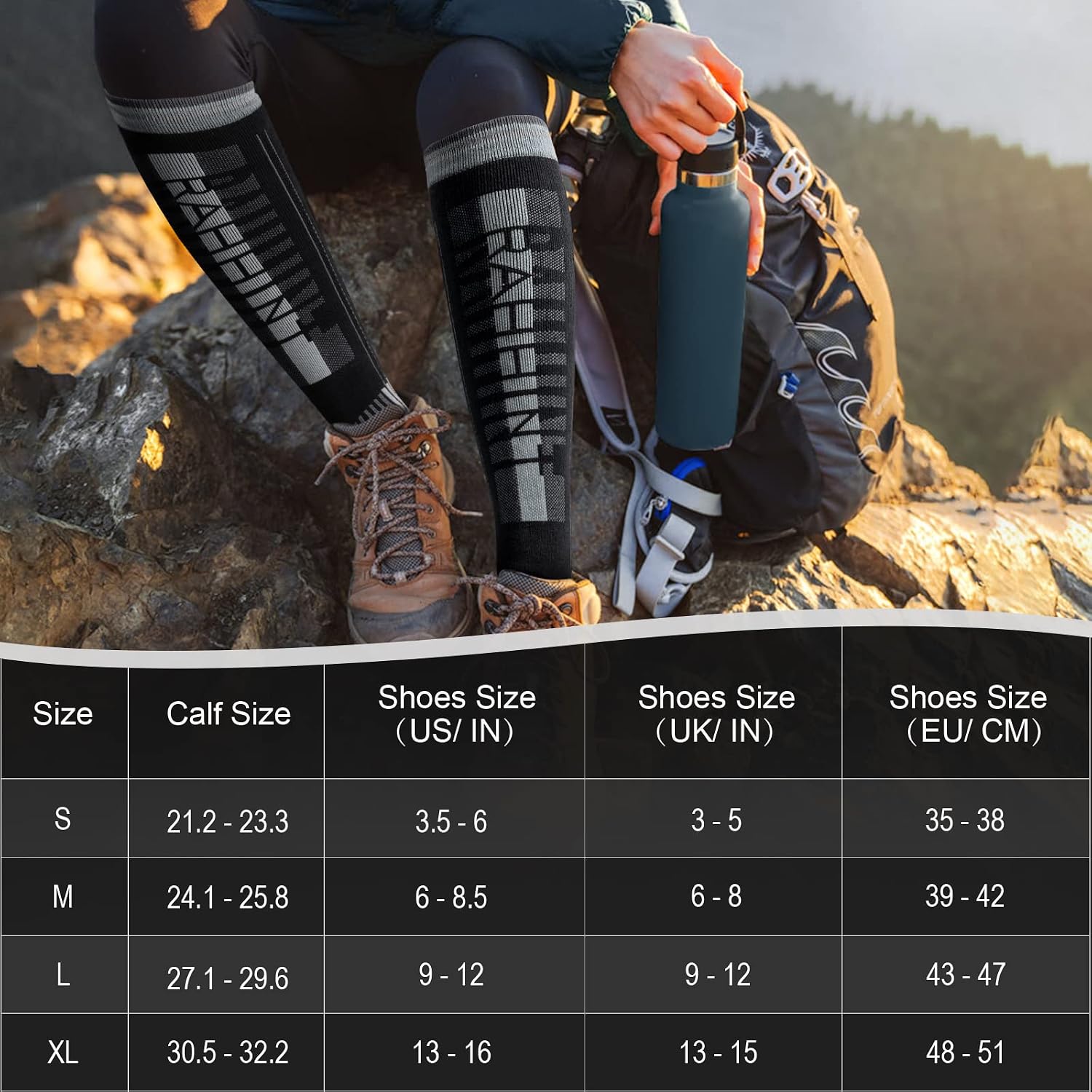 Thumbnail 5 de Rahhint Merino Wool Ski Socks size 3-15