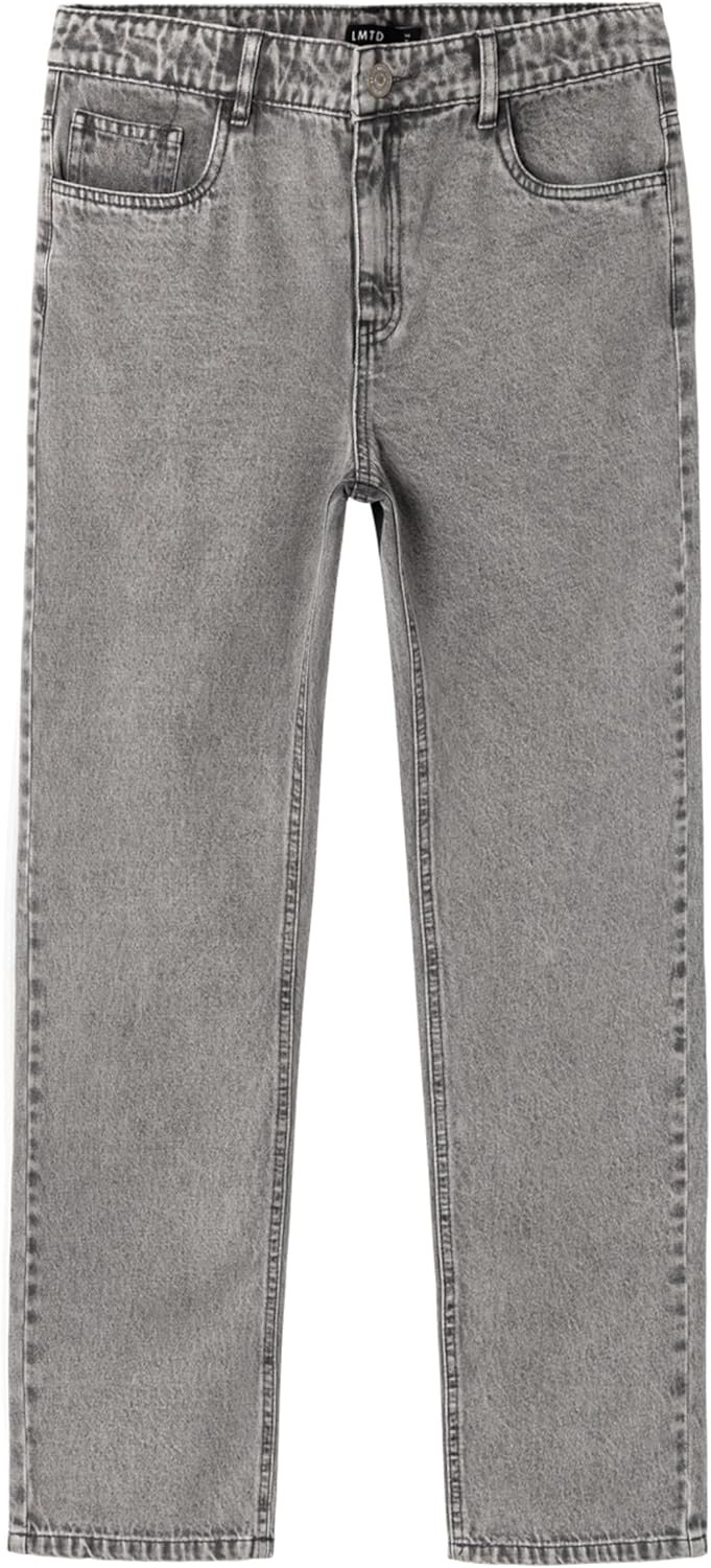Detalle de NAME IT Nlfkizza DNM Hw Mom Pant Noos Jeans Fille — Jean taille haute avec taille ajustable et poches