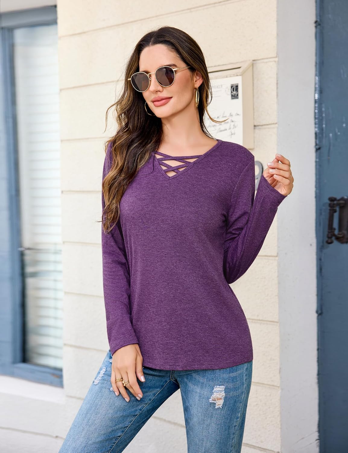 Thumbnail 2 de Totatuit Camiseta Mujer Elegante Escote en V