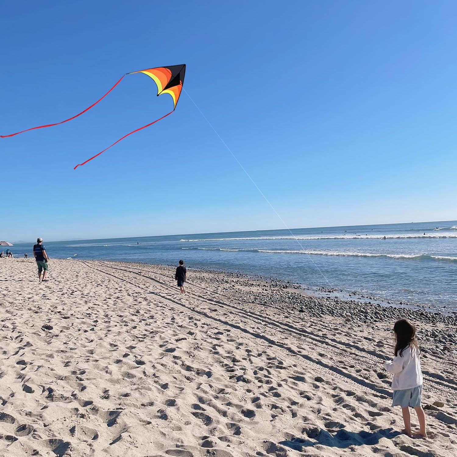 Thumbnail 5 de Kaiciuss Delta Kite for Kids & Adults (60") with 7.1" Kite Reel and 300ft String