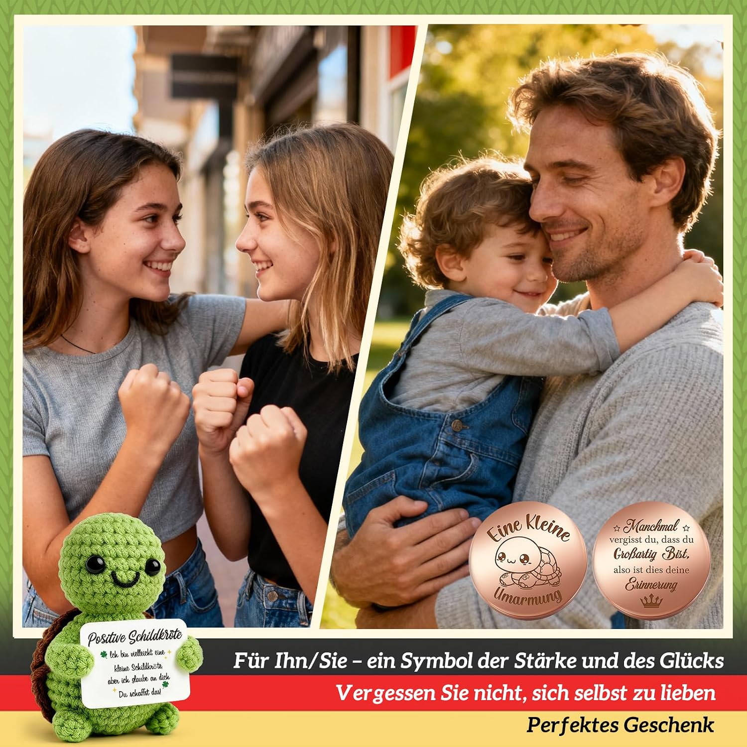 Detalle 1 de Giftota Pocket Hug Schildkröte Geschenkset