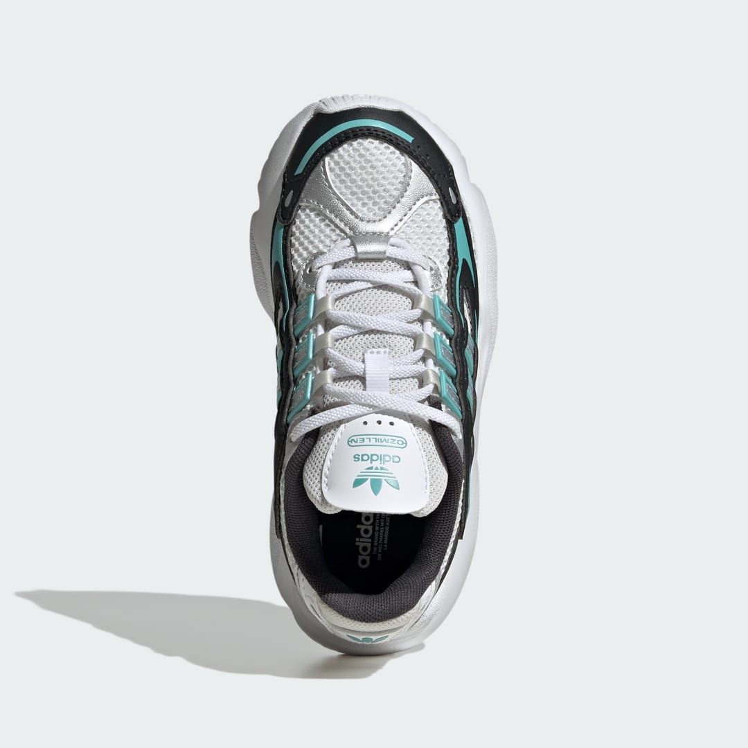 Detalle de Ozmillen Elastic Lace Shoes Kids de Adidas – gris