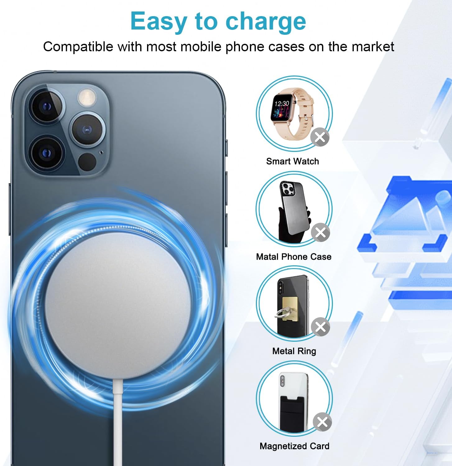 Thumbnail 3 de Chargeur Induction iPhone 15W Mag-Safe – Chargeur sans fil rapide et compact