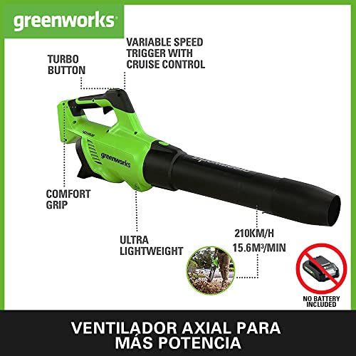 Thumbnail 1 de Greenworks GD40AB Soplador a batería 210 km/h 🍃