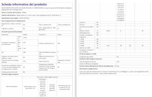Thumbnail 9 de Midea 204L Frigo Doppia Porta con Compressore Inverter MERT210FGE01: ampia capacità, efficienza essenziale
