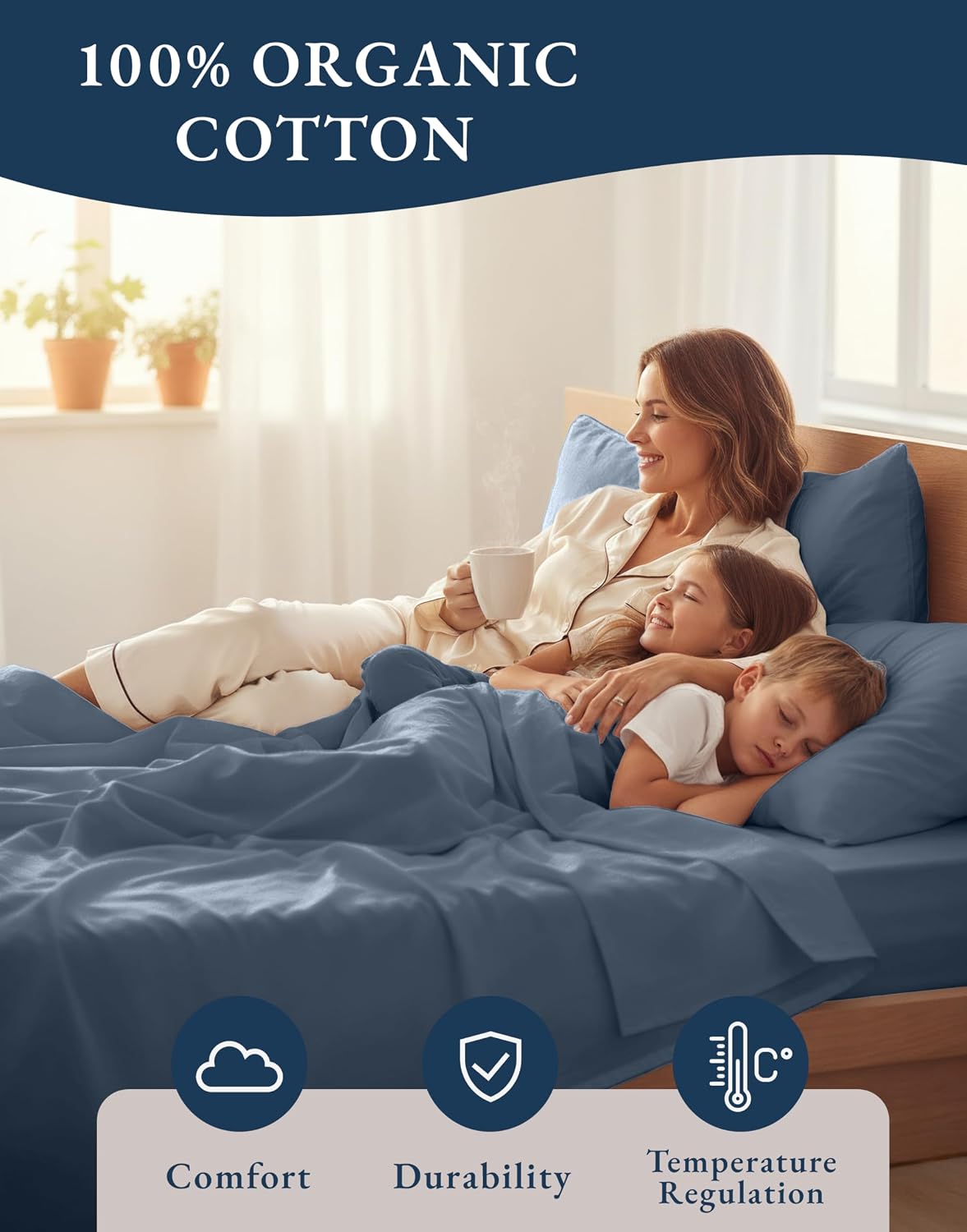 Thumbnail 5 de LANE LINEN 39x75 Twin Sheets 100% Organic