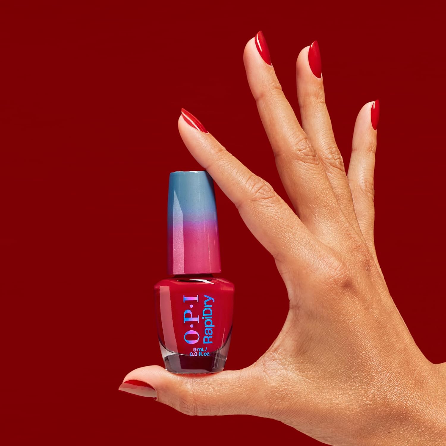 Detalle 2 de OPI RapiDry™ Quick-Dry Lack (vegan) – schnell trocknender, wischfester Nagellack in verschiedenen Farben, 9 ml