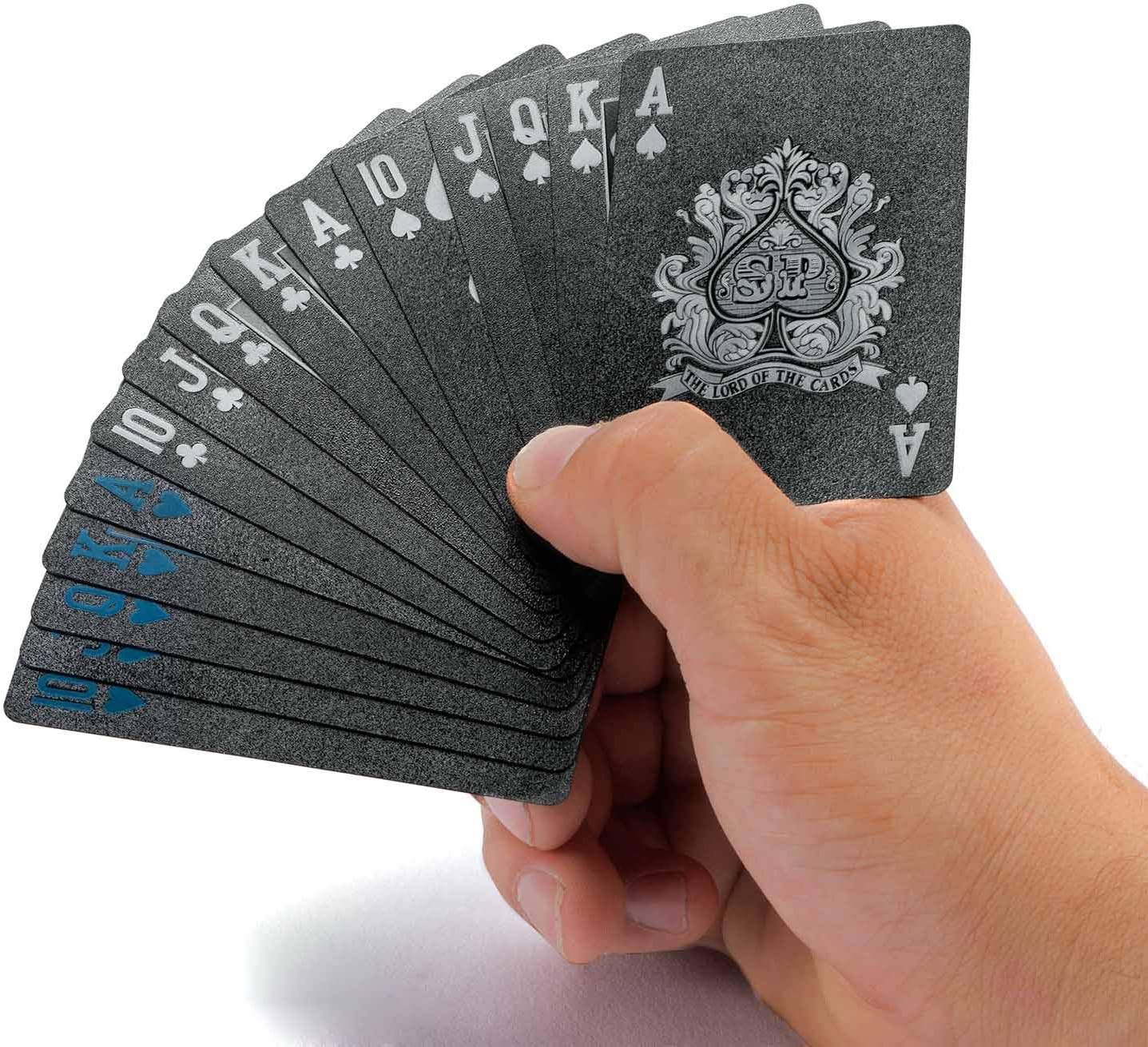 Detalle 2 de GOODS+GADGETS® 100% Plastic Poker Cards, Washable Double Deck, Red and Blue Backs