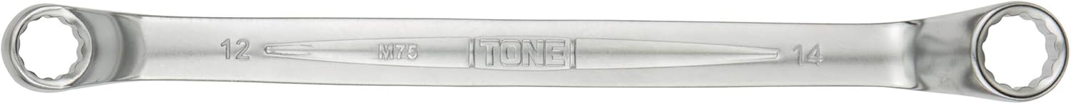 Detalle de トネ M75-1214 ロングメカニックめがねレンチ 75°曲がり・二面幅12×14mm