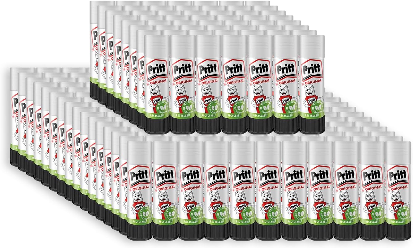 Detalle de Pritt Glue Stick: Safe & Strong White Glue for Arts and Crafts (100 x 43g)