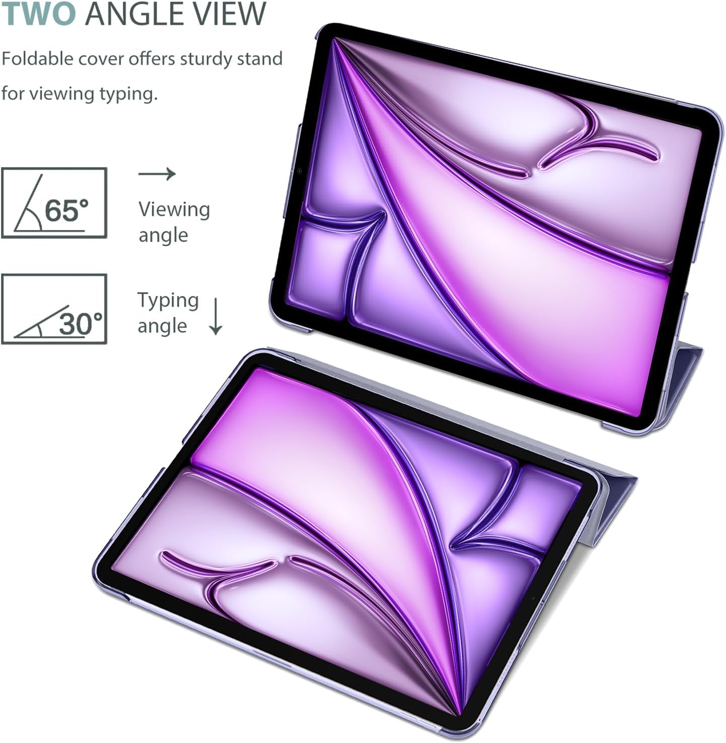 Thumbnail 4 de ProCase Smart Case Hard Back for iPad Air 11-inch (M4/M3/M2) & iPad Air 10.9-inch (4th/5th) – Purple