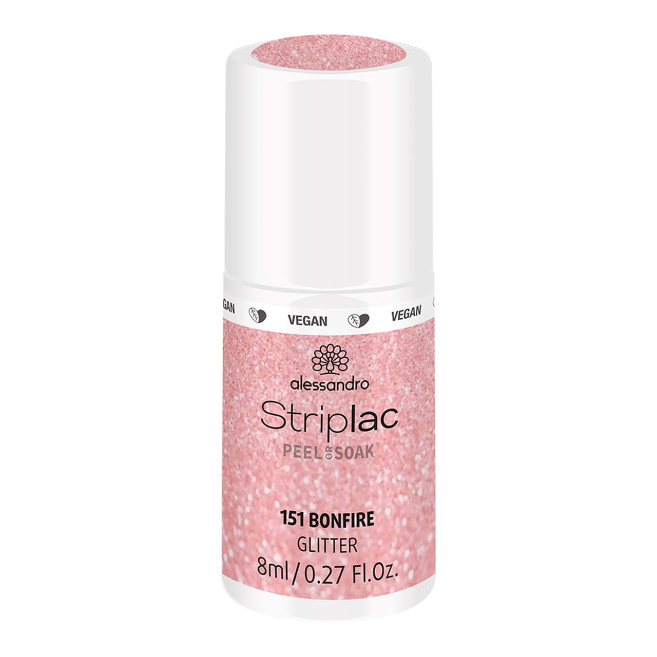 Detalle de alessandro Striplac Peel or Soak –VEGAN– BONFIRE LED-Nagellack in Rosa (8 ml)