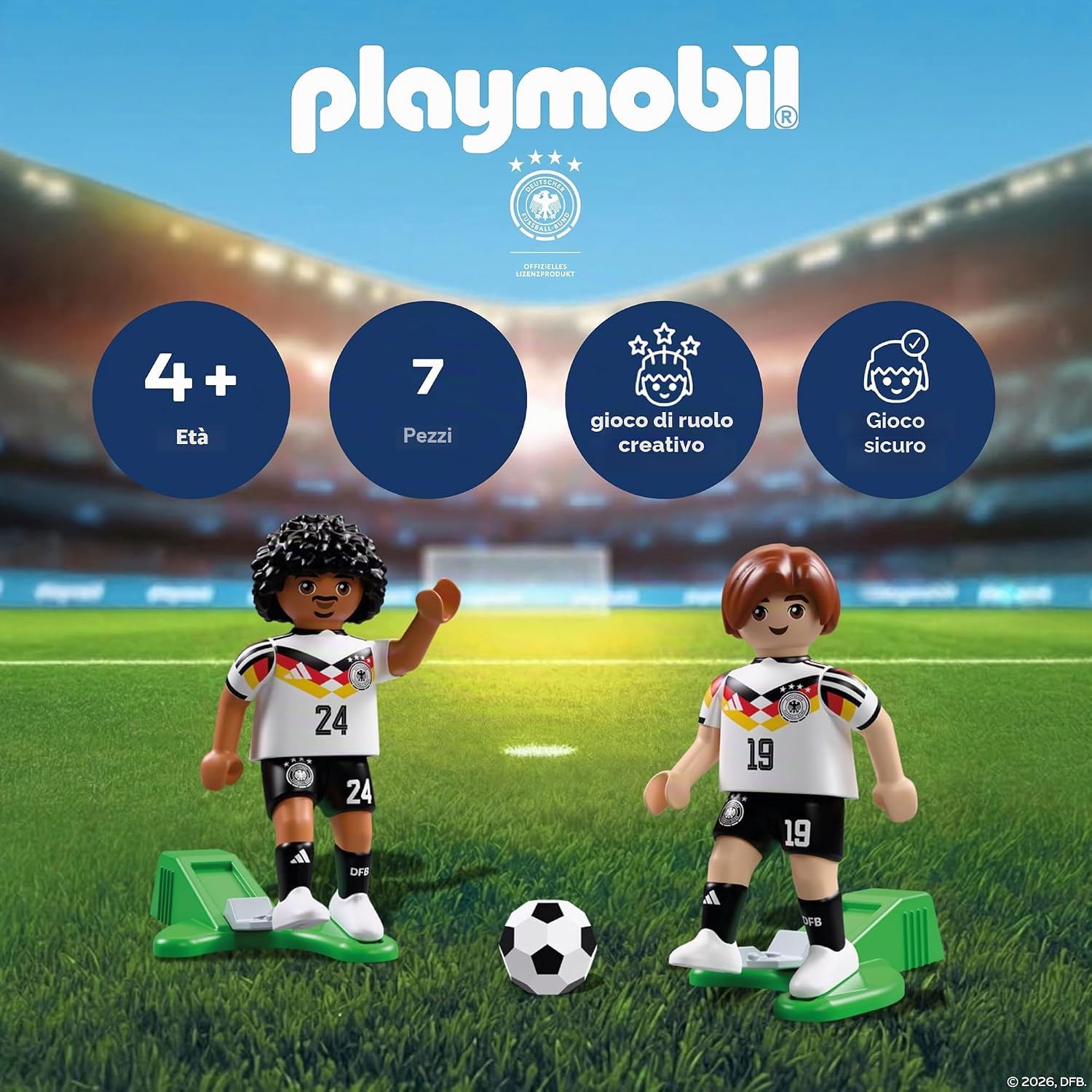 Thumbnail 1 de PLAYMOBIL DFB Set giocatori Adeyemi e Stiller 72256 – azione calcio in miniatura